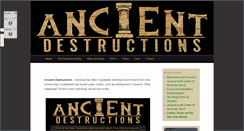 Desktop Screenshot of ancientdestructions.com